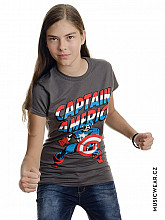 Captain America tričko, Dark Grey Girly, dámské