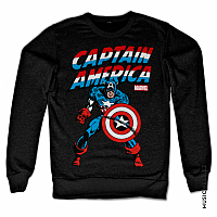 Captain America mikina, Sweatshirt Black, pánská