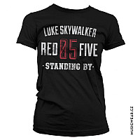 Star Wars tričko, Luke Skywalker Red 5 Standing By Girly, dámské