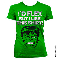 The Hulk tričko, I´d Flex But I Like This Shirt Girly, dámské