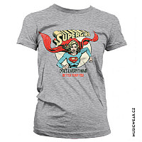 Supergirl tričko, Does Everything Better Than You Girly, dámské