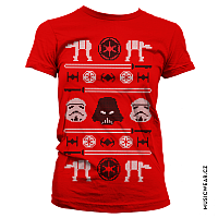 Star Wars tričko, AT AT X Mas Knit Girly, dámské