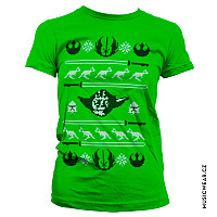 Star Wars tričko, Yodas X Mas Knit Girly, dámské