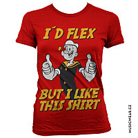 Pepek námořník tričko, I´d Flex But I Like This Shirt Girly, dámské