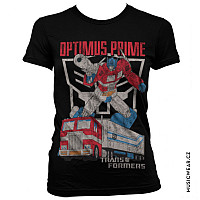 Transformers tričko, Optimus Prime Distressed, dámské