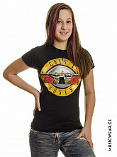 Guns N Roses tričko, Classic Bullet Logo Skinny, dámské