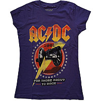 AC/DC tričko, For Those About To Rock '81 Girly Purple, dámské