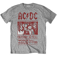 AC/DC tričko, Highway To Hell World Tour 1979/1980 Grey, pánské