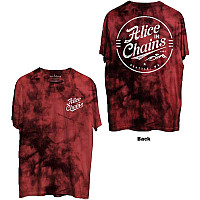 Alice in Chains tričko, Circle Emblem BP Dip Dye Red, pánské