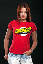 Big Bang Theory tričko, Bazinga Super Logo Girly Tee, dámské