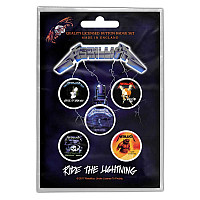 Metallica set 5-ti placek ⌀ 25 mm, Ride The Lightning