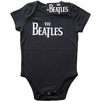 The Beatles kojenecké body tričko, Drop T Logo Black, dětské