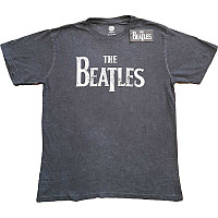 The Beatles tričko, Drop T Logo Snow Wash Charcoal Grey, pánské