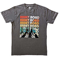 The Beatles tričko, Abbey Stacked Sleeve Print Charcoal Grey, pánské