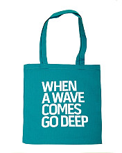 Lake Malawi Tote Bag, When A Wave (Turquoise)