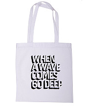 Lake Malawi Tote Bag, When A Wave (White)