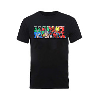 Marvel Comics tričko, Logo Character Infill Black, pánské