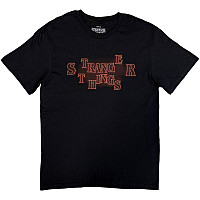 Stranger Things tričko, Neon Logo Black, pánské