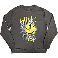 Blink 182 mikina, Sweatshirt Big Smile Sleeve Print Charcoal Grey, pánská