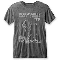 Bob Marley tričko, Hawaii Burn Out Grey, pánské