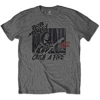 Bob Marley tričko, Catch A Fire World Tour Grey, pánské