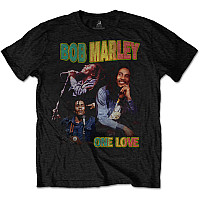 Bob Marley tričko, One Love Homage Black, pánské