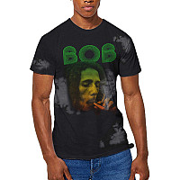 Bob Marley tričko, Smoke Gradient Dip Dye Wash Grey, pánské