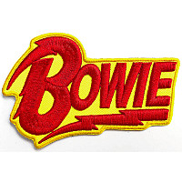 David Bowie tkaná nažehlovačka PES 100x65 mm, Diamond Dogs 3D Logo