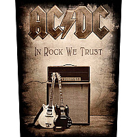 AC/DC nášivka na záda 30x27x36 cm, In Rock We Trust