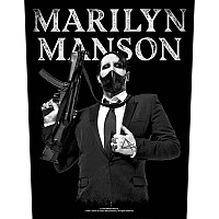 Marilyn Manson nášivka na záda 30x27x36 cm, Machine Gun