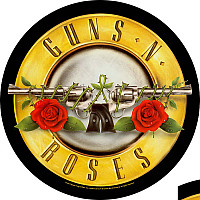 Guns N Roses nášivka na záda průměr 29 cm, Bullet Logo Black