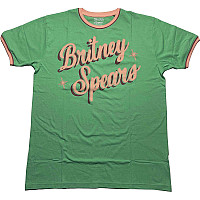 Britney Spears tričko, Retro Text Ringer Green, pánské