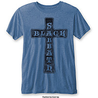 Black Sabbath tričko, Vintage Cross Burn Out Blue, pánské