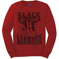 Black Sabbath tričko dlouhý rukáv, Band and Logo Red, pánské