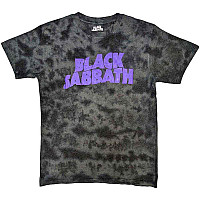 Black Sabbath tričko, Wavy Logo Dye Wash Eco Black, pánské