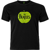 The Beatles tričko, Apple Logo Sparkle Gel Black, pánské