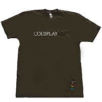 Coldplay tričko, X & Y High Up Above Khaki, pánské