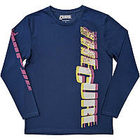The Cure tričko dlouhý rukáv, Glitched Logo Sleeve Print Denim Blue, pánské