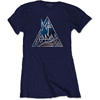 Def Leppard tričko, Triangle Logo Navy, dámské