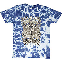 Def Leppard tričko, Love Bites Dip Dye Wash Blue, pánské