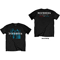 Deftones tričko, Static Skull BP Black, pánské