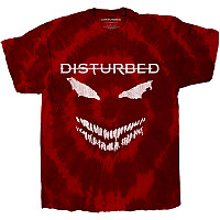 Disturbed tričko, Scary Face Dip-Dye Red, pánské