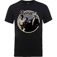 The Doors tričko, Retro Circle Black, pánské