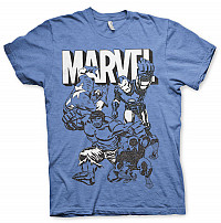 Marvel Comics tričko, Marvel Characters Blue, pánské
