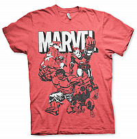 Marvel Comics tričko, Marvel Characters Red, pánské