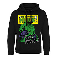 The Hulk mikina, Distressed I Am The Hulk Hoodie Black, pánská