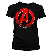 Marvel Comics tričko, Distressed A Logo Girly, dámské