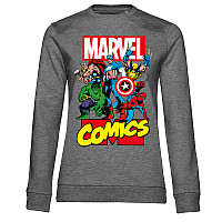 Marvel Comics mikina, Heroes Sweatshirt Heather Grey, dámská