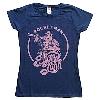 Elton John tričko, Rocketman Circle Point Girly Navy Blue, dámské