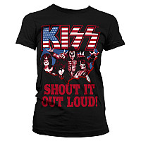 KISS tričko, Shout It Out Loud Black, dámské